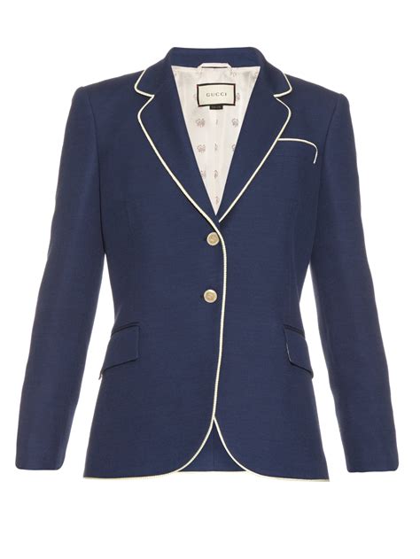 gucci blazer replica|gucci fitted silk blazer women.